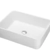 Dawn 19" Ceramic Vessel Sink, White, Rectangle, CASN109009A