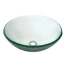 Dawn 17" Tempered Glass Vessel Sink, Frosted, Round, GVB84007FD