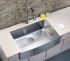 Dawn 33" Stainless Steel Single Bowl Farmhouse Apron Sink, DAF3320C