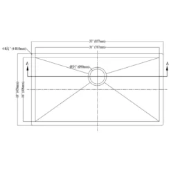 Dawn 33" Stainless Steel Undermount Kitchen Sink, DSQ3116