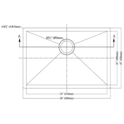 Dawn 26" Stainless Steel Undermount Kitchen Sink, DSQ241609