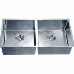 Dawn 34" Stainless Steel Undermount 50/50 Double Bowl Kitchen Sink, SRU331616