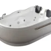 Eago 71" Acrylic Corner Neo-angle Round Bathtub, White, AM124ETL-L