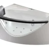 Eago 59" Acrylic Corner Neo-angle Round Bathtub, White, AM198ETL-R