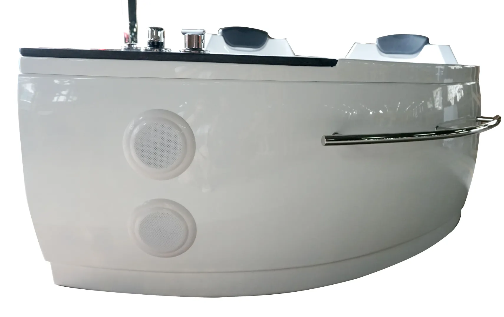 Eago 67" Acrylic Corner Neo-angle Round Bathtub, White, AM113ETL-L