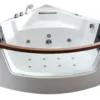 Eago 59" Acrylic Corner Neo-angle Round Bathtub, White, AM197ETL
