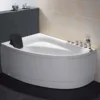 Eago 59" Acrylic Corner Neo-angle Round Bathtub, White, AM161-R