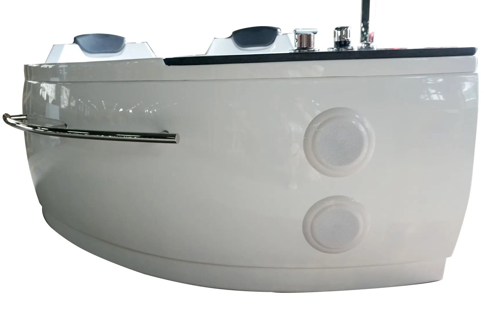 Eago 67" Acrylic Corner Neo-angle Round Bathtub, White, AM113ETL-R