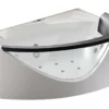 Eago 59" Acrylic Corner Neo-angle Round Bathtub, White, AM198ETL-L