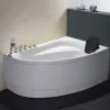 Eago 59" Acrylic Corner Neo-angle Round Bathtub, White, AM161-L