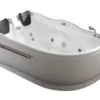 Eago 71" Acrylic Corner Oval Bathtub, White, AM124ETL-R