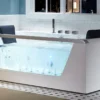 Eago 71" Acrylic Corner Rectangle Bathtub, White, AM196ETL