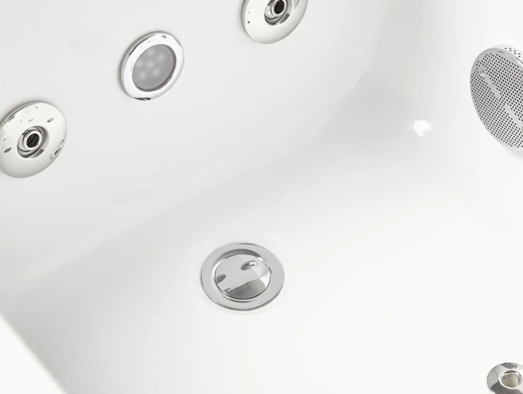 Eago 59" Acrylic Corner Rectangle Bathtub with Fixtures, White, AM154ETL-L5
