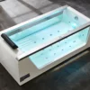 Eago 71" Acrylic Free Standing Rectangle Bathtub, White, AM152ETL-6