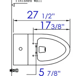 EAGO Plastic, White, R-359SEAT Replacement Soft Closing Toilet Seat for TB359