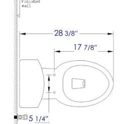 EAGO Plastic, White, R-364SEAT Replacement Soft Closing Toilet Seat for TB364