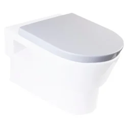 EAGO Plastic, White, R-332SEAT Replacement Soft Closing Toilet Seat for WD332