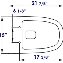 EAGO Plastic, White, R-332SEAT Replacement Soft Closing Toilet Seat for WD332