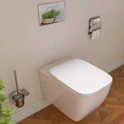 EAGO Porcelain, WD390 White Modern Ceramic Wall Mounted Toilet Bowl
