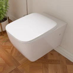EAGO Porcelain, WD390 White Modern Ceramic Wall Mounted Toilet Bowl