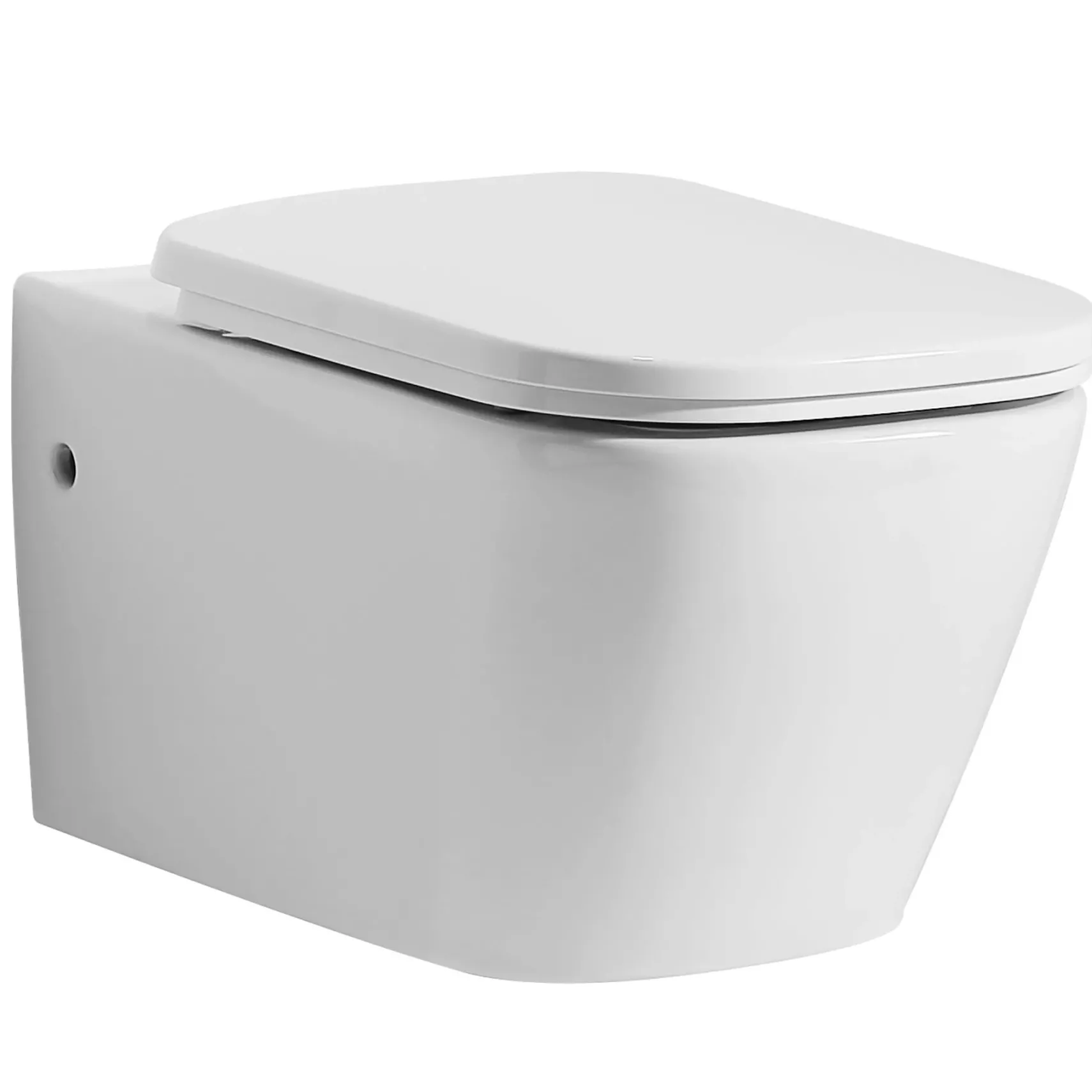 EAGO Porcelain, WD390 White Modern Ceramic Wall Mounted Toilet Bowl