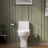 EAGO Porcelain, White, TB353 Dual Flush One Piece Eco-Friendly High-Efficiency Low Flush Ceramic Toilet