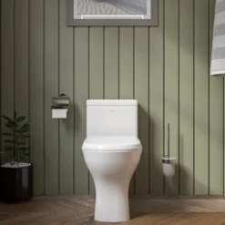 EAGO Porcelain, White, TB353 Dual Flush One Piece Eco-Friendly High-Efficiency Low Flush Ceramic Toilet
