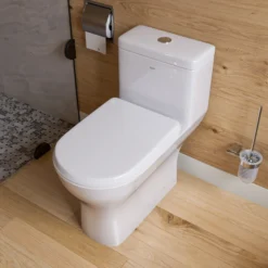 EAGO Porcelain, White, TB353 Dual Flush One Piece Eco-Friendly High-Efficiency Low Flush Ceramic Toilet