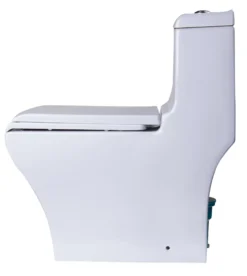 EAGO Porcelain, White, TB356 Dual Flush One Piece High-Efficiency Low Flush Ceramic Toilet