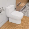EAGO Porcelain, White, TB351 Dual Flush One Piece Eco-Friendly High-Efficiency Low Flush Ceramic Toilet