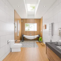 EAGO Porcelain, White, TB351 Dual Flush One Piece Eco-Friendly High-Efficiency Low Flush Ceramic Toilet