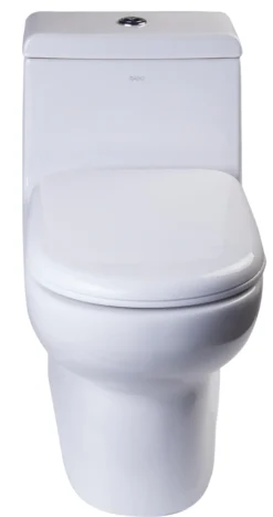 EAGO Porcelain, White, TB351 Dual Flush One Piece Eco-Friendly High-Efficiency Low Flush Ceramic Toilet