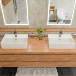 EAGO Porcelain, White, TB351 Dual Flush One Piece Eco-Friendly High-Efficiency Low Flush Ceramic Toilet