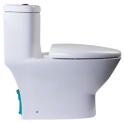EAGO Porcelain, White, TB346 Modern Dual Flush One Piece High-Efficiency Low Flush Ceramic Toilet