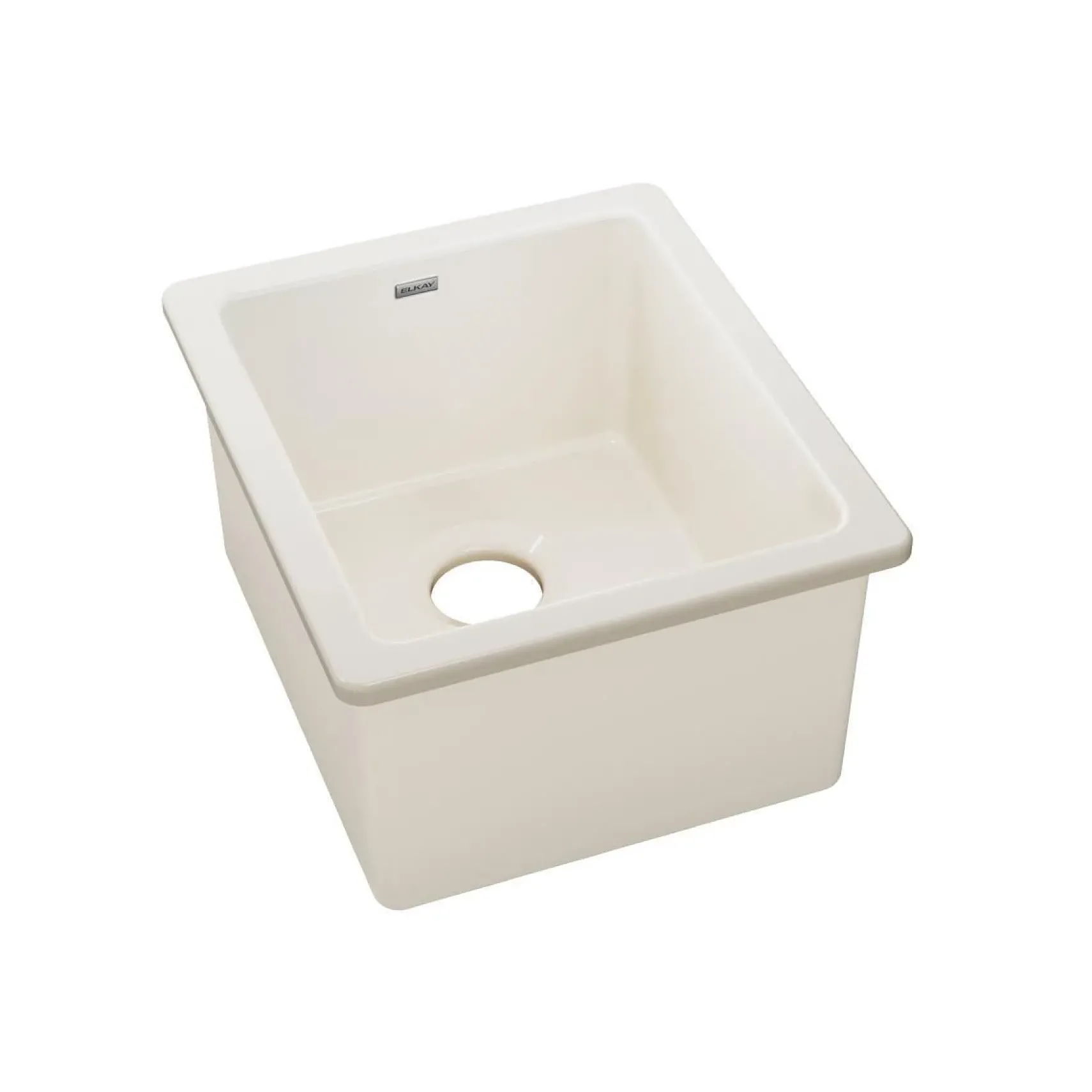 Elkay 16" Fireclay Bar Sink, Biscuit, SWU1517BI