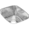 Elkay 16" Rectangular Stainless Steel Bar/Prep Sink, Hammered Mirror, 18 Gauge, SCUH1416SH