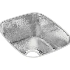 Elkay 16" Rectangular Stainless Steel Bar/Prep Sink, Hammered Mirror, 18 Gauge, SCUH1416SH
