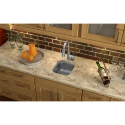 Elkay 12" Rectangular Stainless Steel Bar/Prep Sink, Hammered Mirror, 18 Gauge, SCUH1012SH