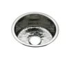 Elkay 16" Round Stainless Steel Bar/Prep Sink, Hammered Mirror, 18 Gauge, SCF16FBSH
