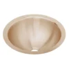 Elkay 14" Round Undermount CuVerro Antimicrobial Copper ADA Bathroom Sink, Lustrous Satin, ELUH12-CU