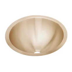 Elkay 18" Round Undermount CuVerro Antimicrobial Copper Bathroom Sink, Lustrous Satin, ELUH16-CU