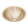 Elkay 18" Round Undermount CuVerro Antimicrobial Copper Bathroom Sink, Lustrous Satin, ELUH16LV-CU