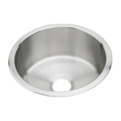 Elkay Asana 18" Round Stainless Steel Bar/Prep Sink, Lustrous Satin, 18 Gauge, RLR16FB