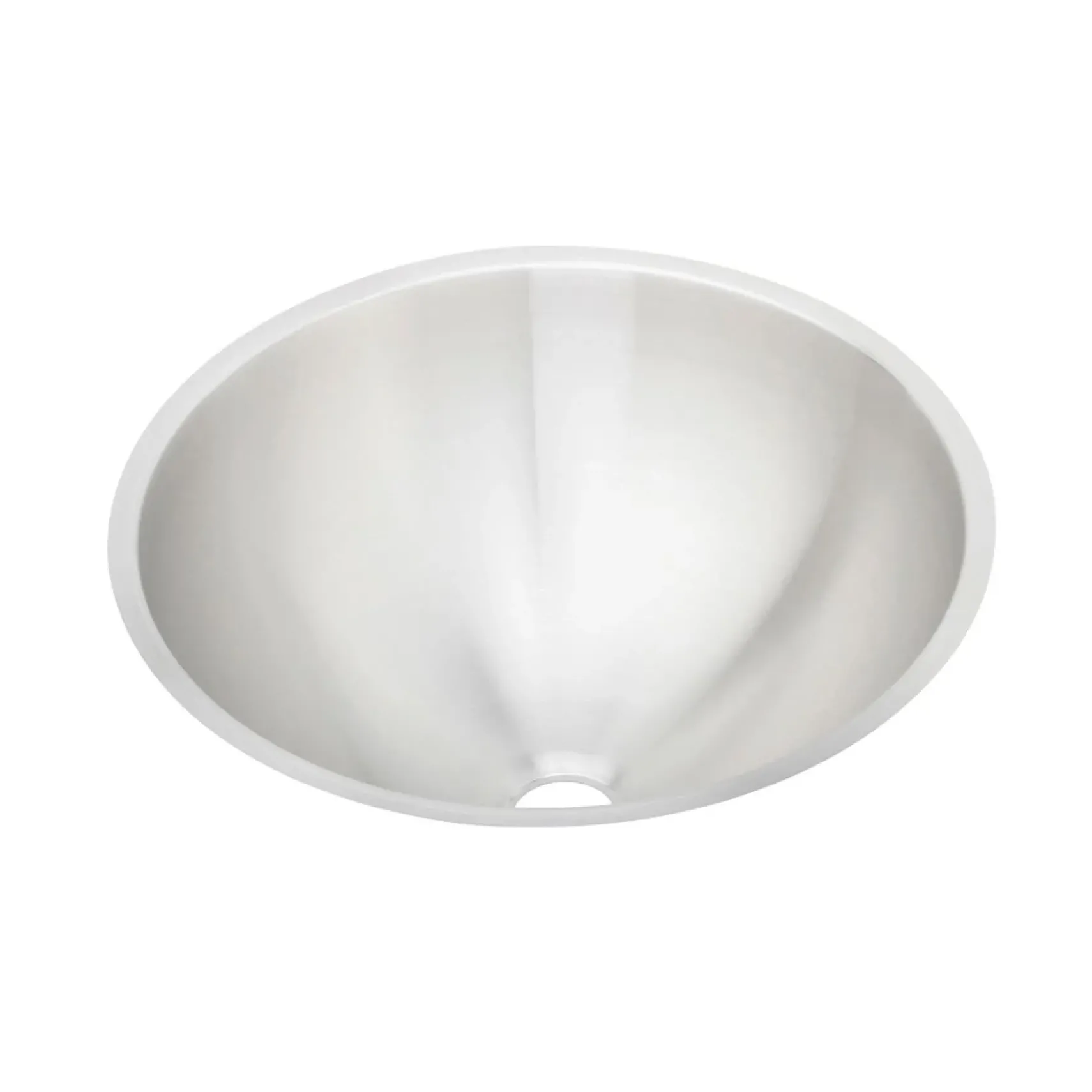 Elkay Asana 18" Round Undermount Stainless Steel Bathroom Sink, Lustrous Satin, 18 Gauge, ELUH16