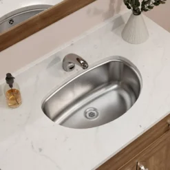Elkay Asana 20" Stainless Steel Bathroom Sink, Lustrous Satin, ELUH1811