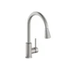 Elkay Avado Forward Only Lever Handle Pull-down Spray Spout Brass ADA Kitchen Faucet, Lustrous Steel, LKAV3031LS