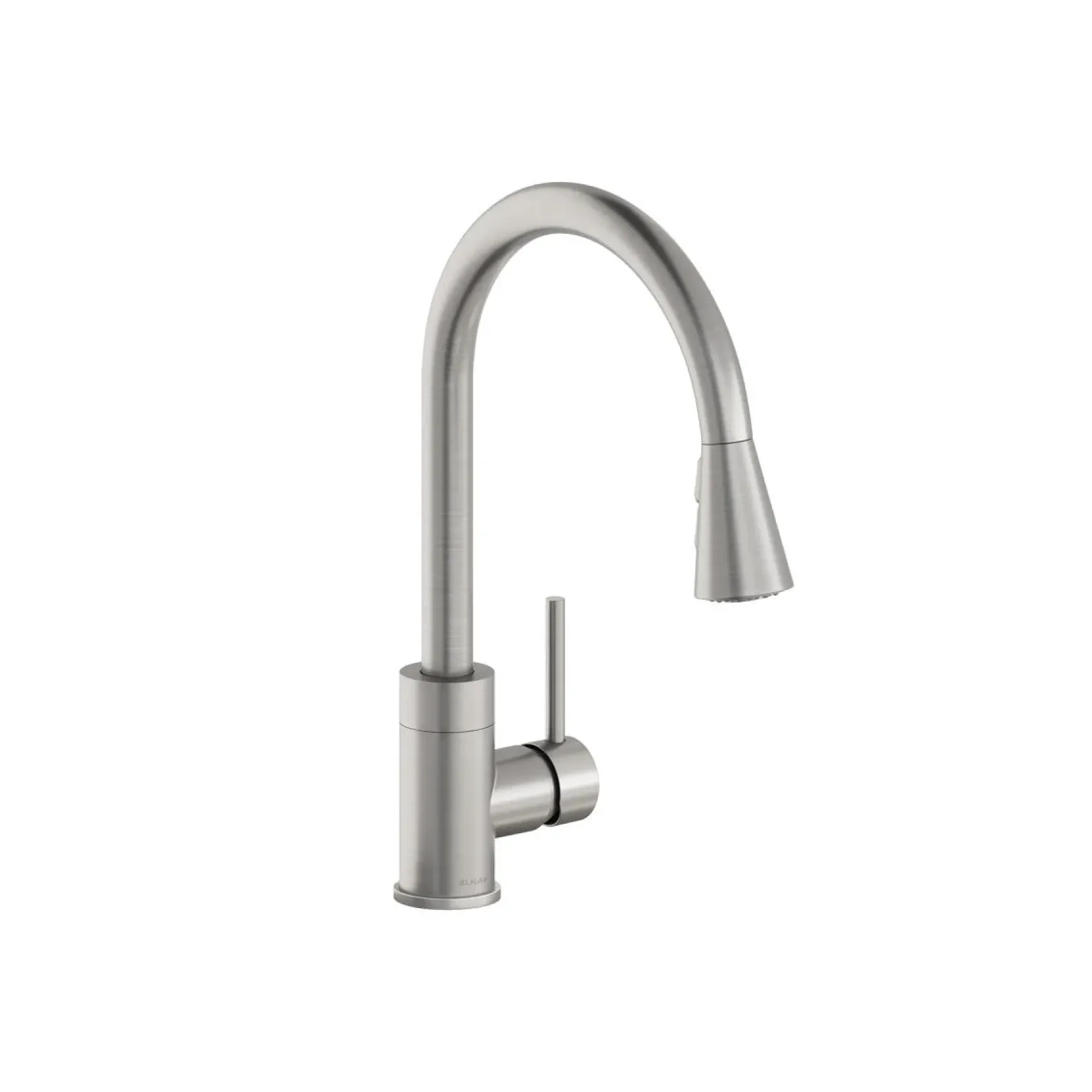 Elkay Avado Forward Only Lever Handle Pull-down Spray Spout Brass ADA Kitchen Faucet, Lustrous Steel, LKAV3031LS