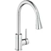 Elkay Avado Forward Only Lever Handle Pull-down Spray Spout Brass ADA Kitchen Faucet, Chrome, LKAV3031CR
