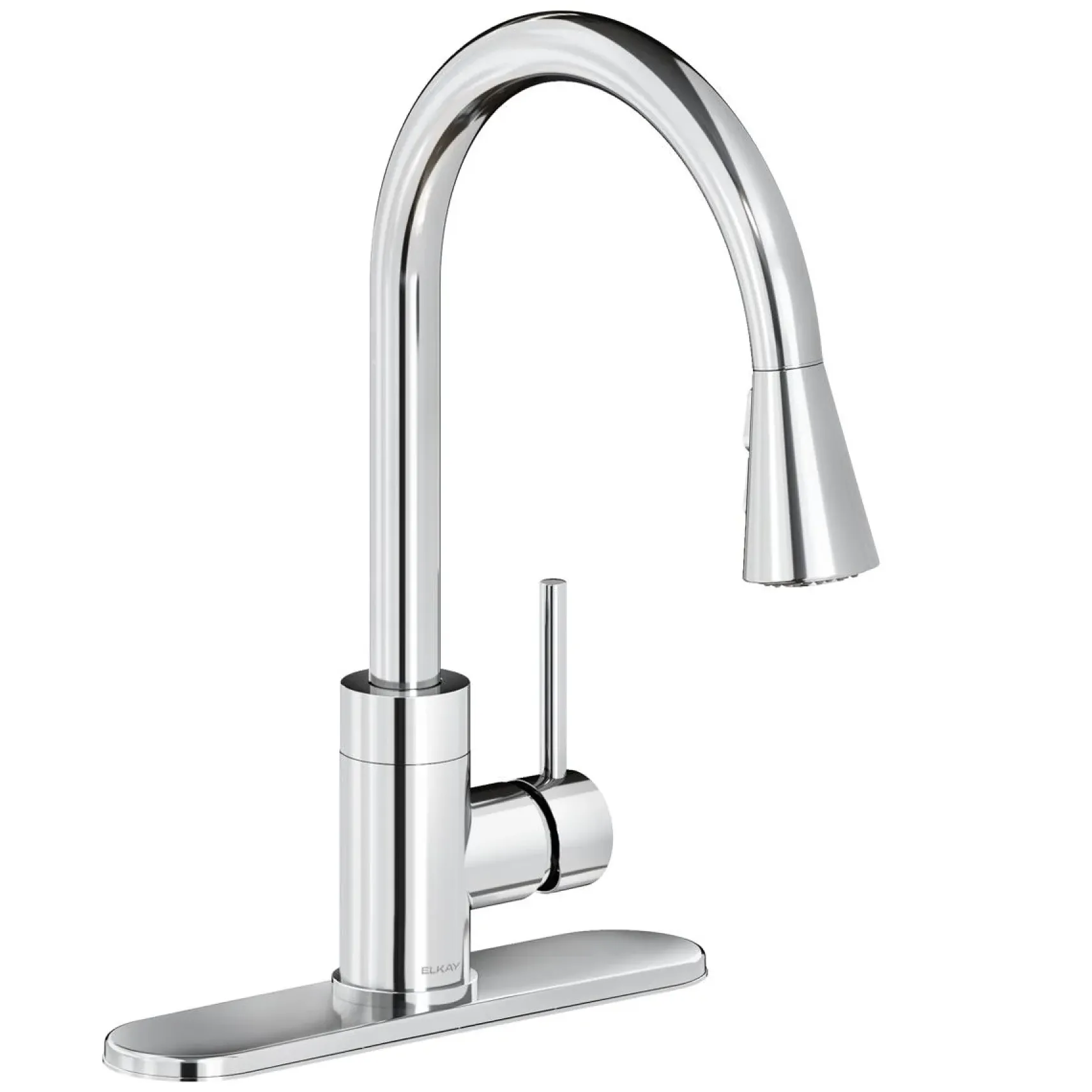 Elkay Avado Forward Only Lever Handle Pull-down Spray Spout Brass ADA Kitchen Faucet, Chrome, LKAV3031CR