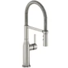Elkay Avado Forward Only Lever Handle Semiprofessional Spout Brass ADA Kitchen Faucet, Lustrous Steel, LKAV1061LS